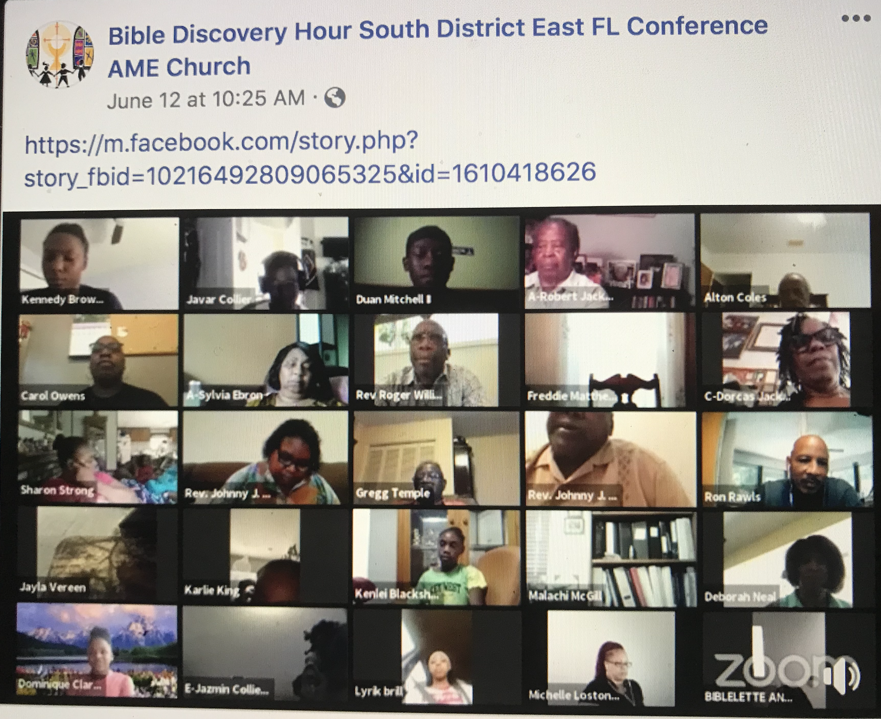 South District Holds First Virtual Bible Discovery (Church School) Convention