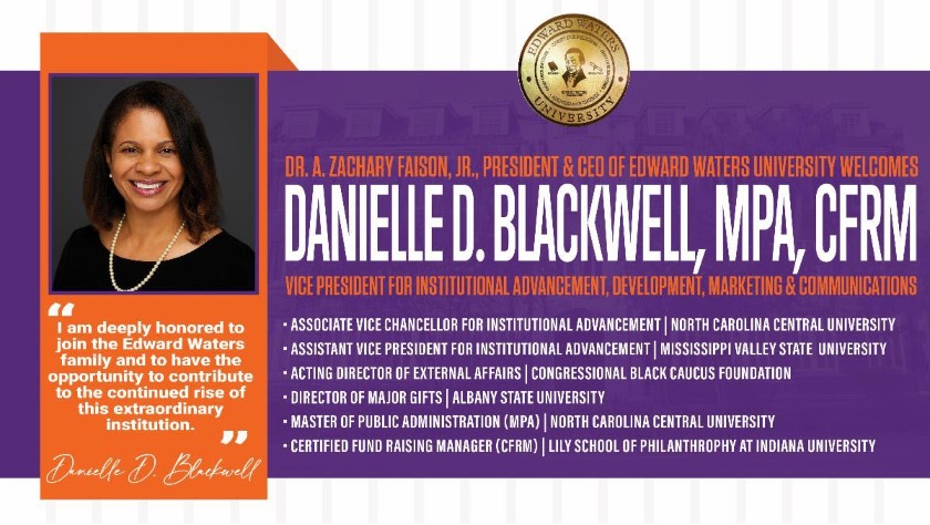 Danielle D. Blackwell, MPA, CFRM, appointed Vice President for Institutional Advancement