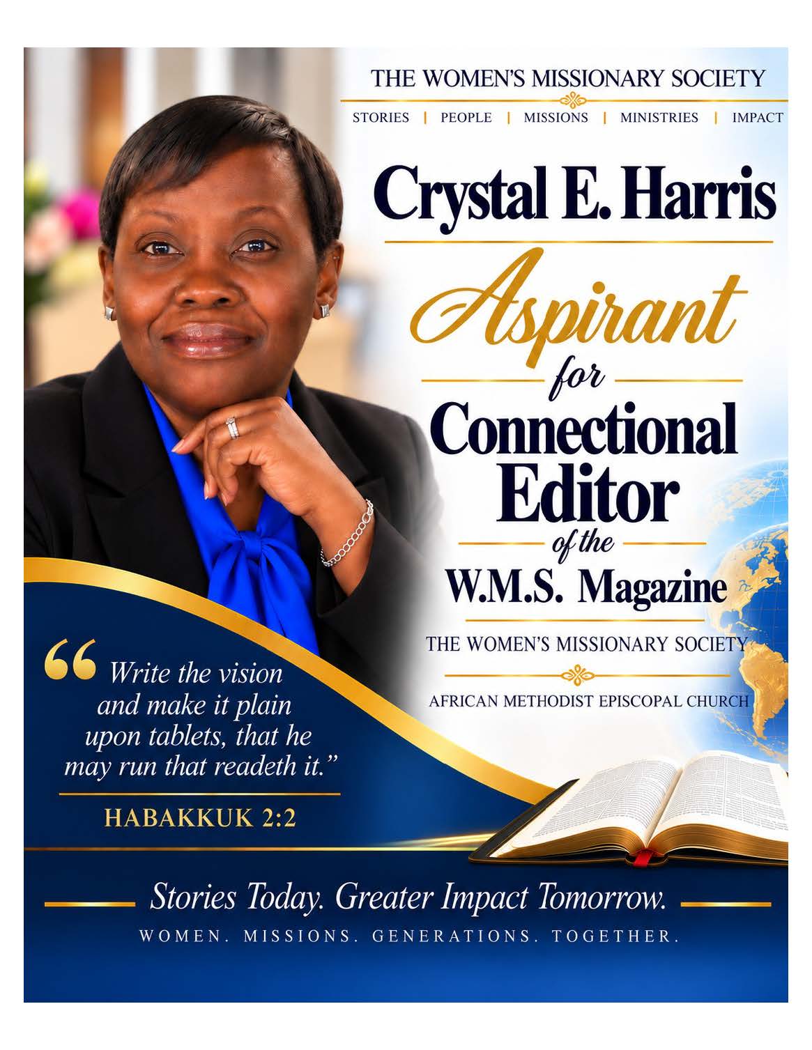 Third Episcopal District Announces Crystal E. Harris as Aspirant for Connectional Editor of the Women’s Missionary Society Magazine